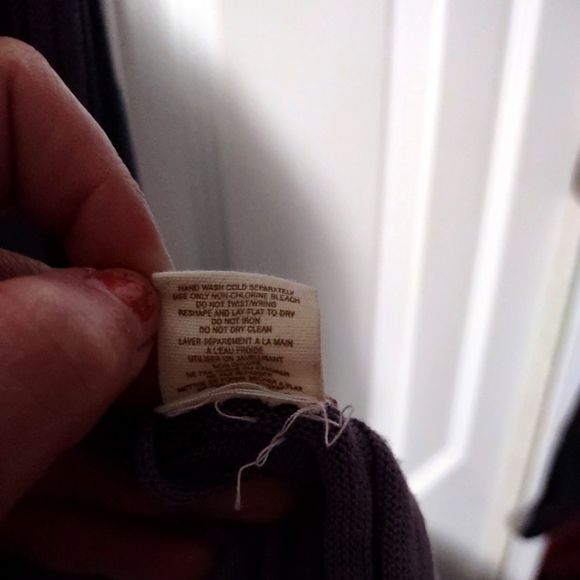 Free People Women' Sweater Dress Mauve Knit Spaghetti Silk Blend Mini. Small. - Picture 8 of 9